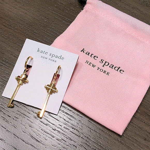 NEW Kate Spade Lock & Spade Legacy Drop Earrings - Picture 7 of 8